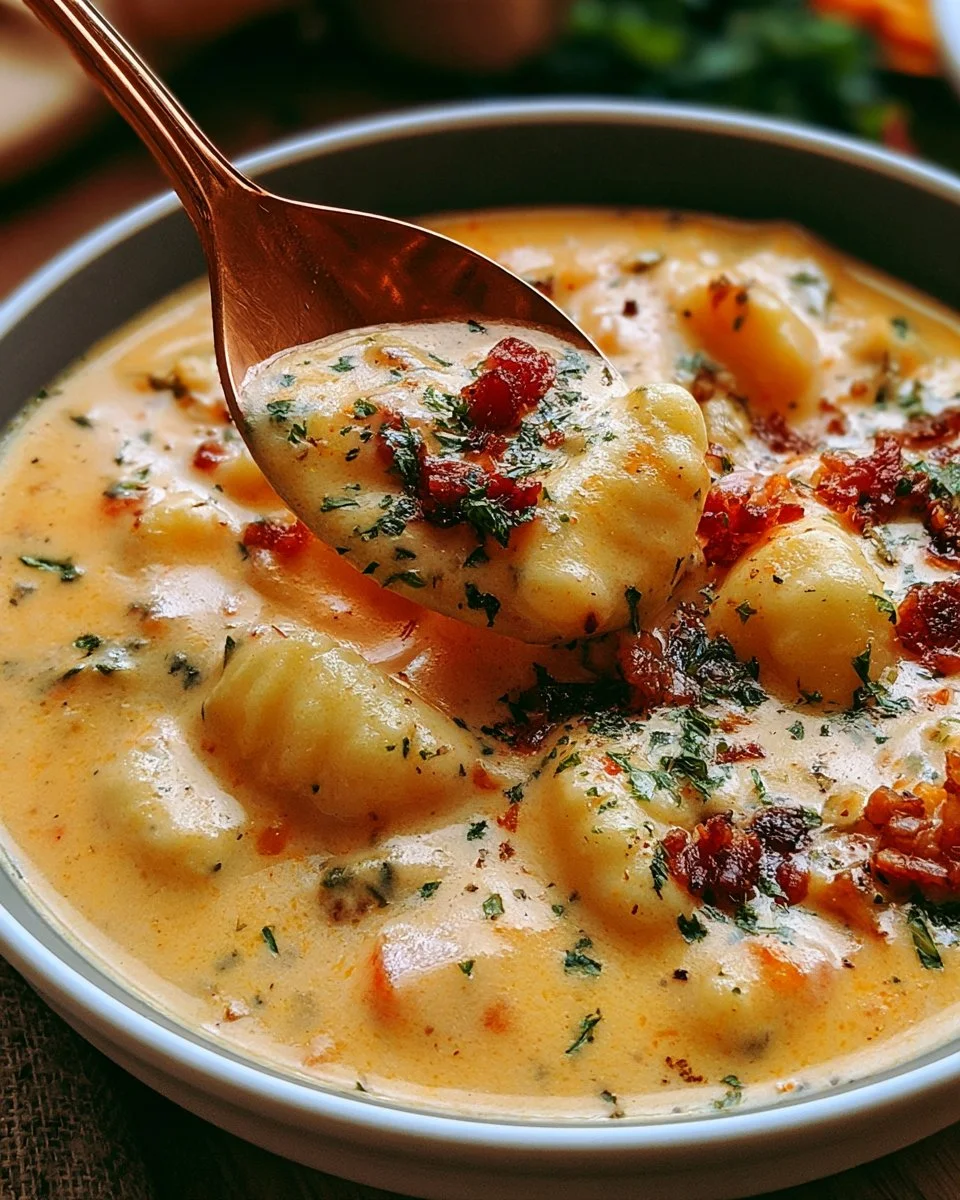 Bacon Cheddar Gnocchi Soup Recipe