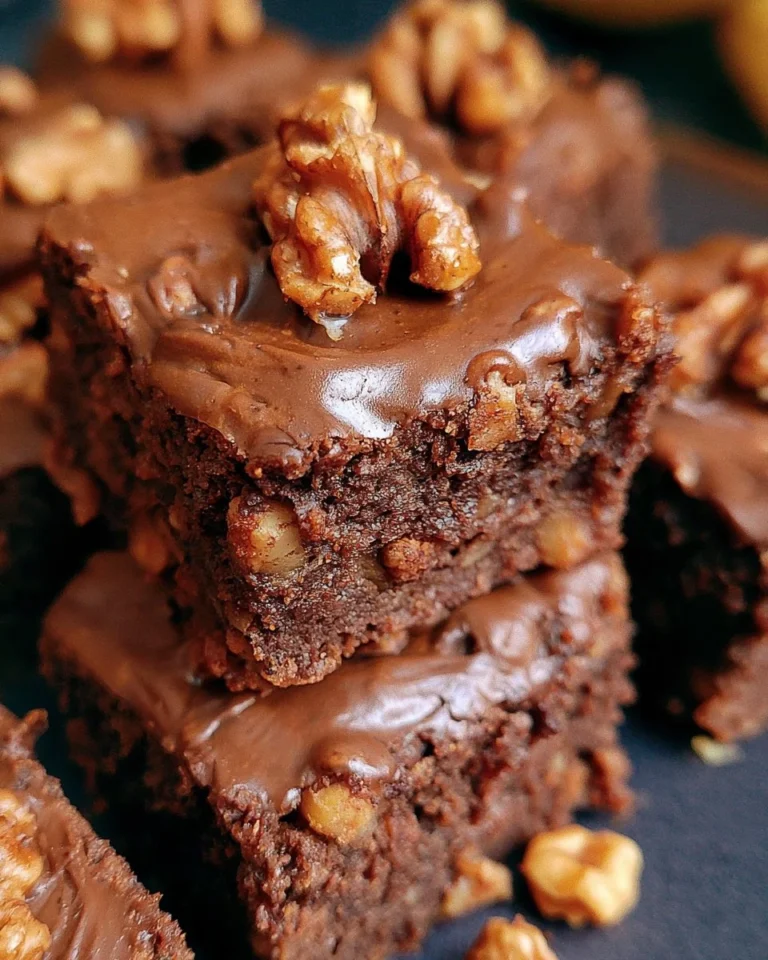 Delicious banana bread brownies freshly baked and ready to enjoy