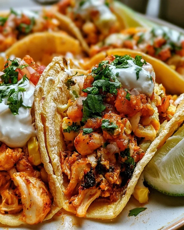 Easy oven-baked mini chicken tacos recipe with delicious toppings