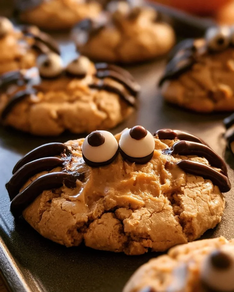 Delicious homemade peanut butter spider cookies perfect for Halloween treats