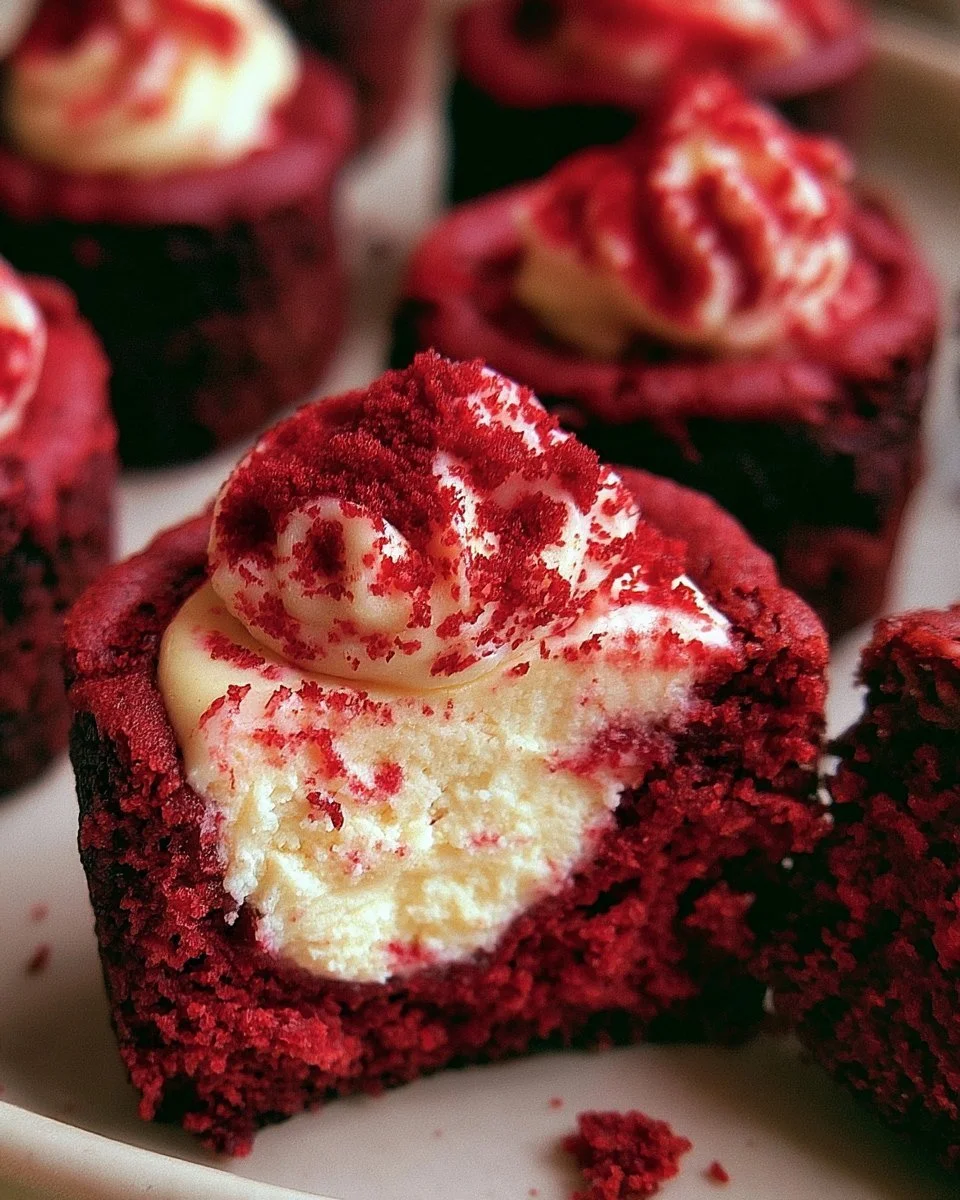 Red Velvet Cheesecake Brownie Bites Recipe