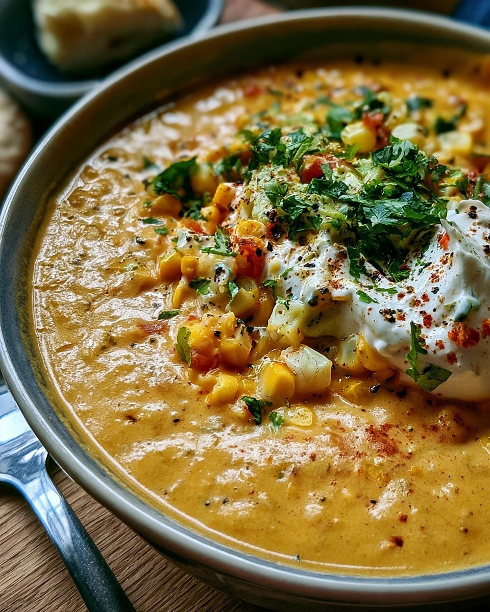 Slow Cooker Mexican Street Corn Soup